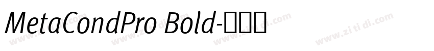 MetaCondPro Bold字体转换